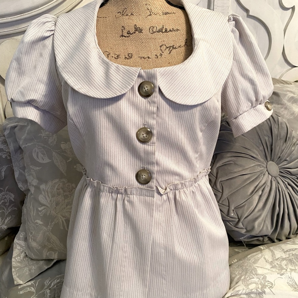 🤍 button blouse sliver pinstripes 🤍